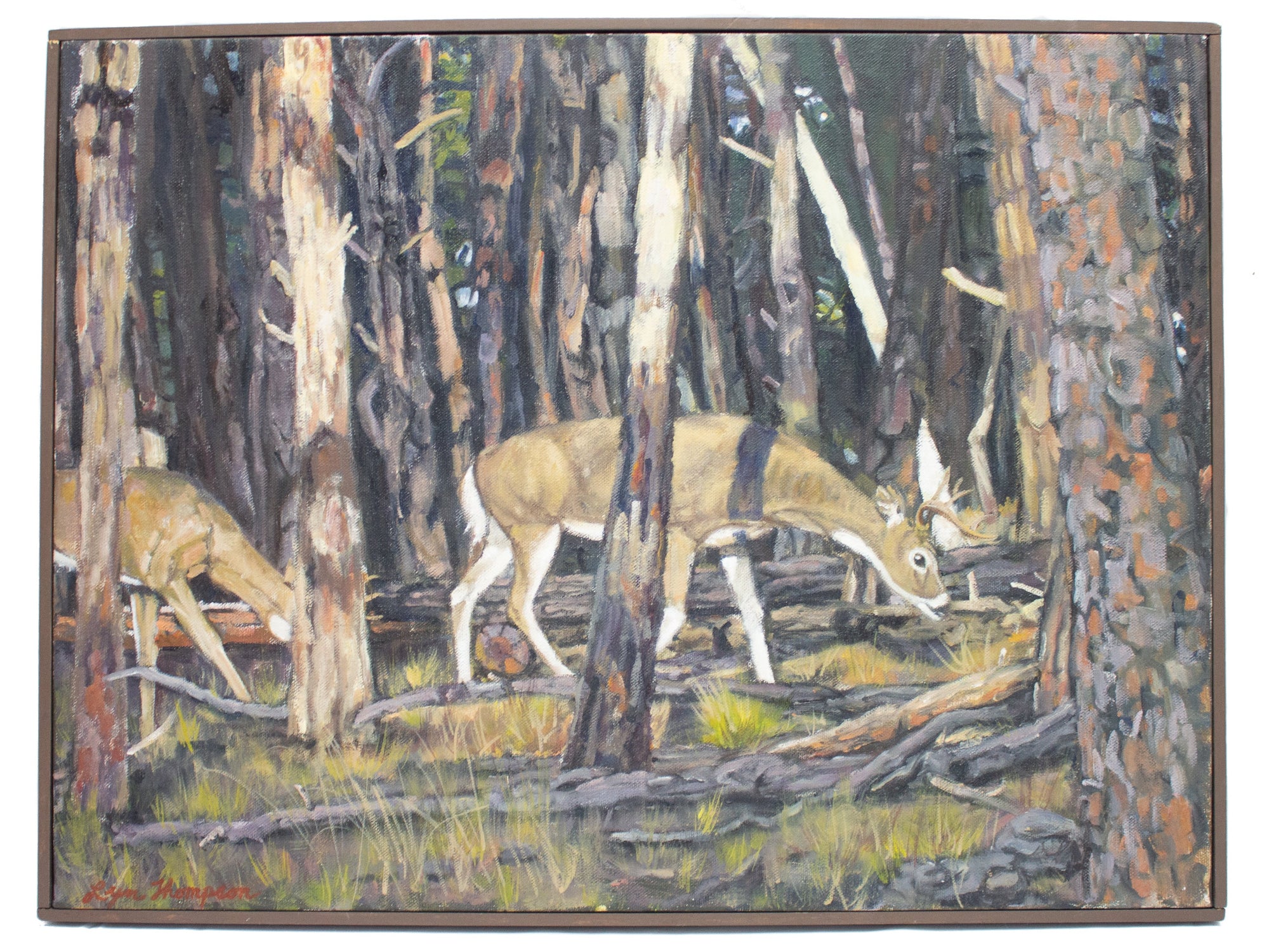 "Deer at Dawn" 24.5x18.5 Painting