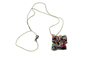 Rose Shaped Origami Necklace