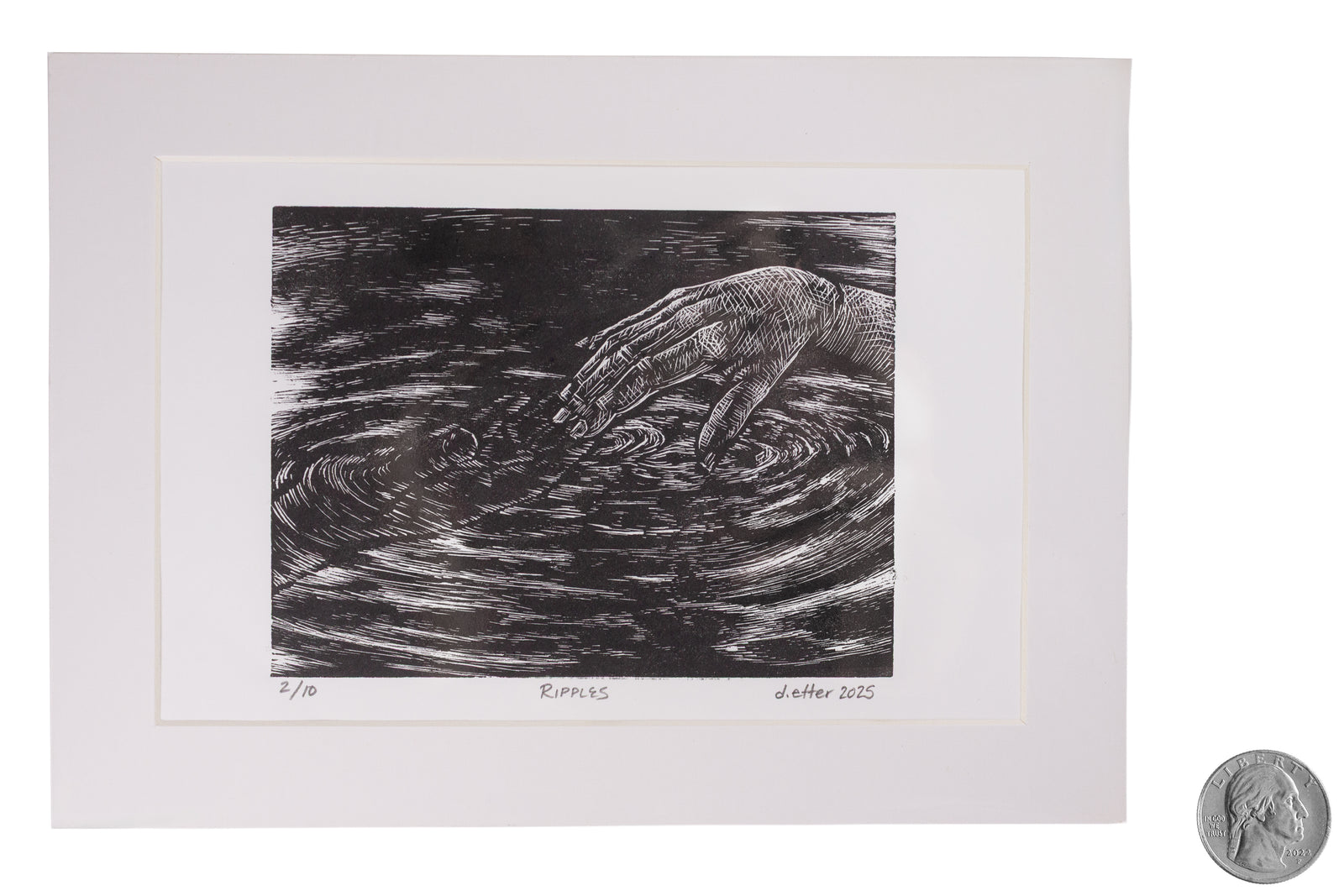 Ripples Wood Engraving