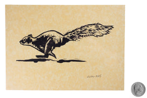 Running Squirrel Print