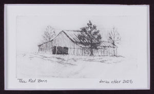 Thee Red Barn-Intaglio