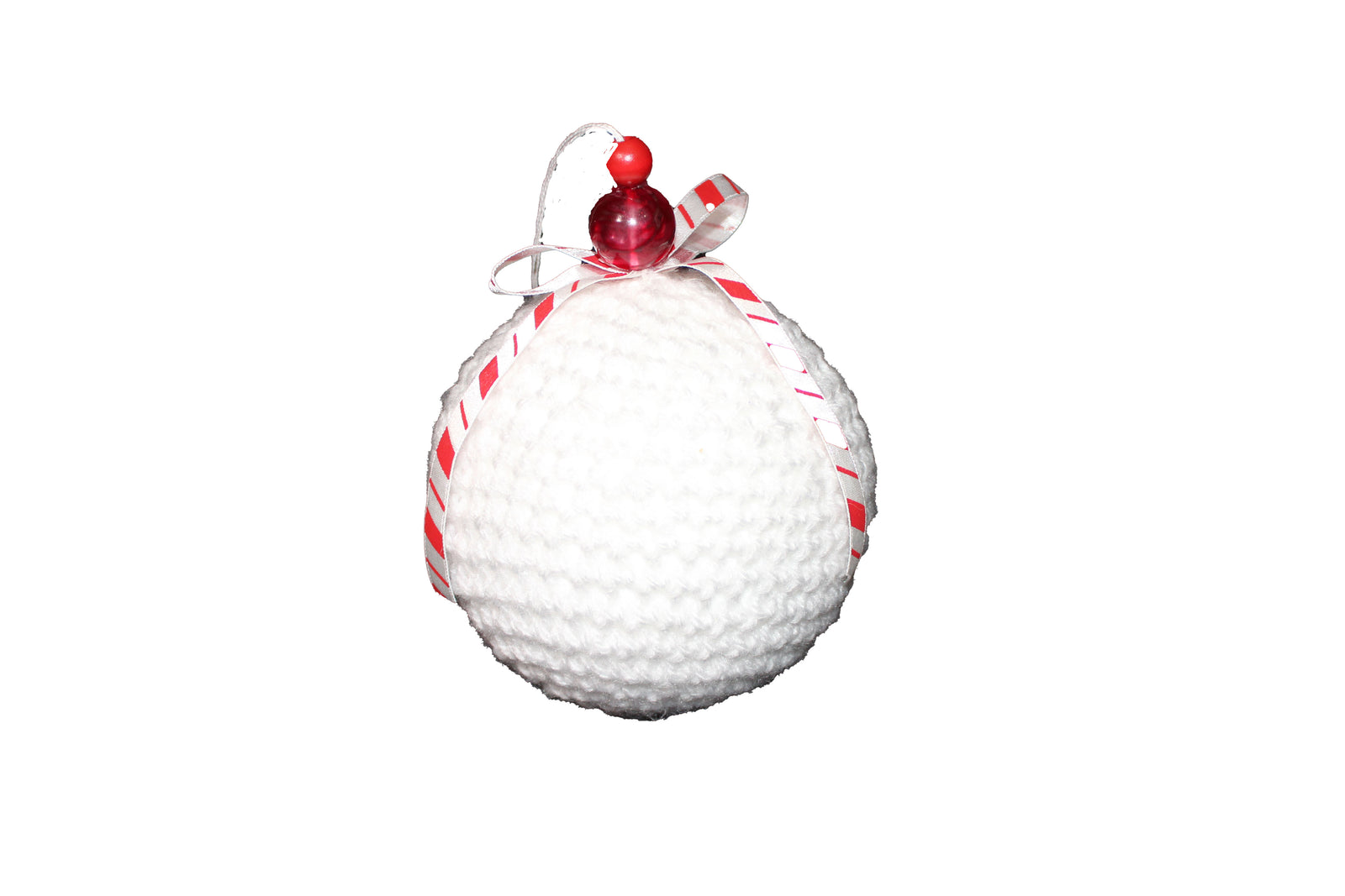 White Crocheted Ball Ornaments