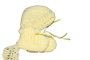 Yellow Baby Afghan with Hat and Booties