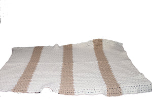 Brown & Beige Large Baby Afghan