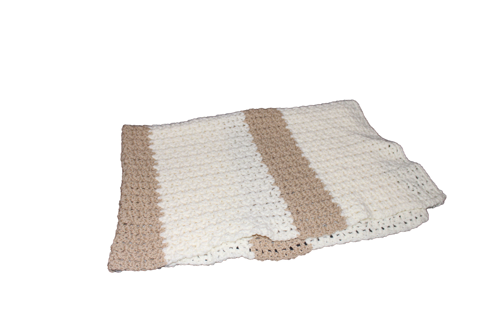 Brown & Beige Large Baby Afghan