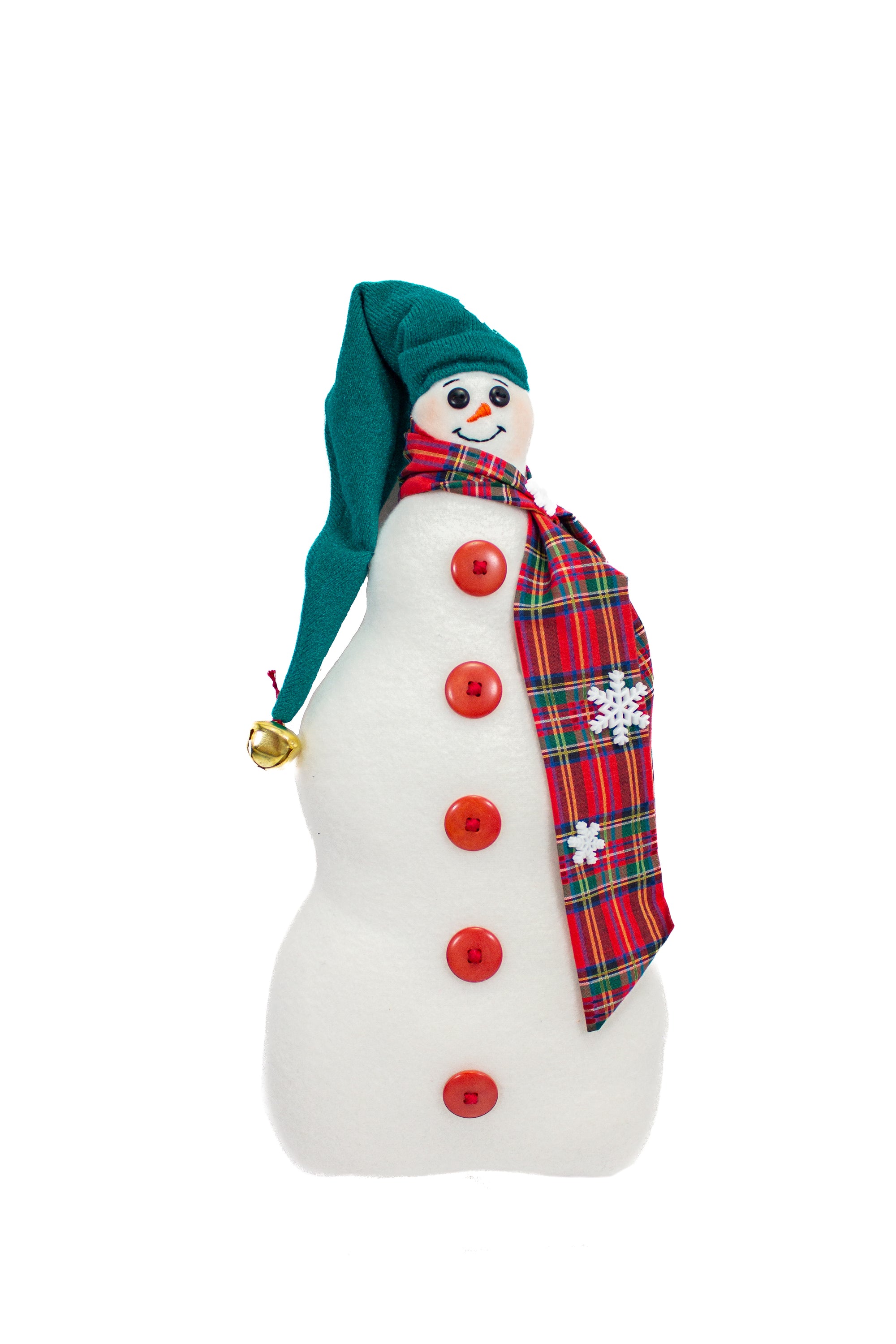 Stuffed Snowmen with Red Plaid Scarf  (Various sizes)