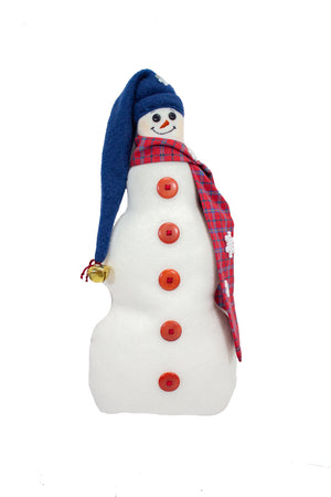 Stuffed Snowmen with Red Plaid Scarf  (Various sizes)