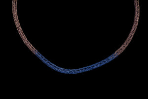 Viking Knit Necklace - Blue / Grey Copper