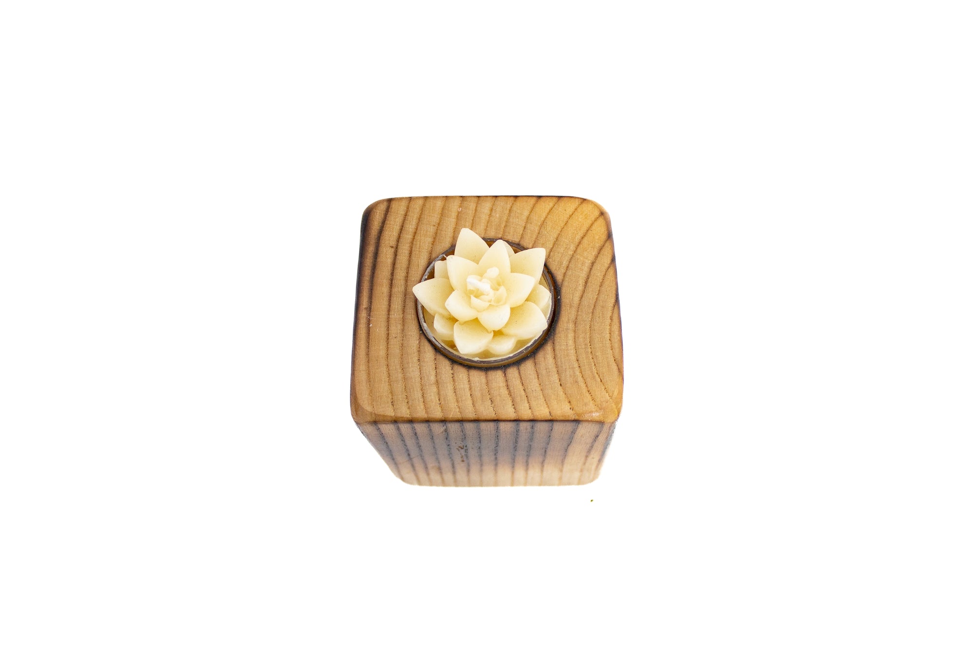 Square Candle Holder (Single w/ Candle)