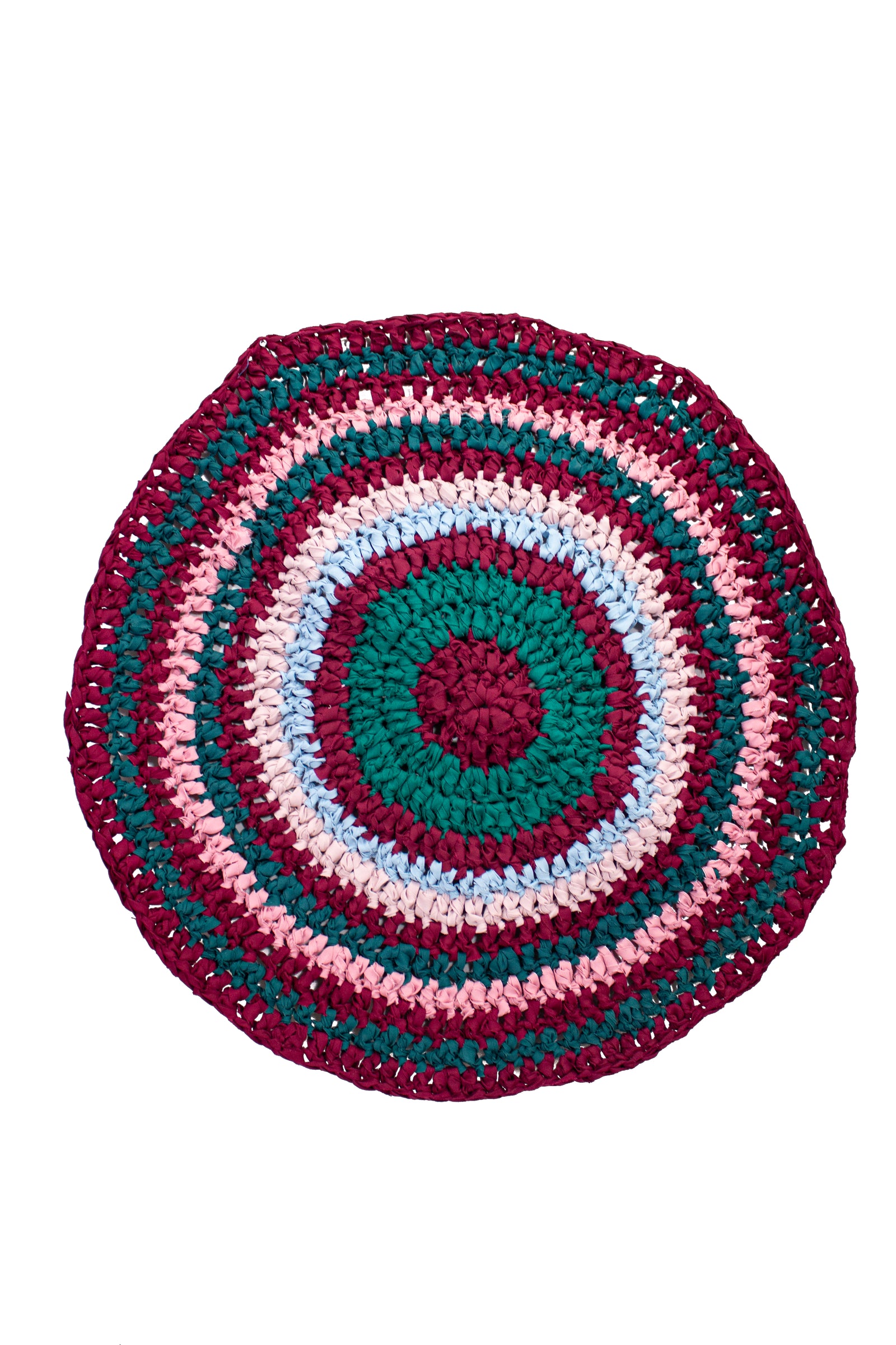 Crocheted Rug Burgundy