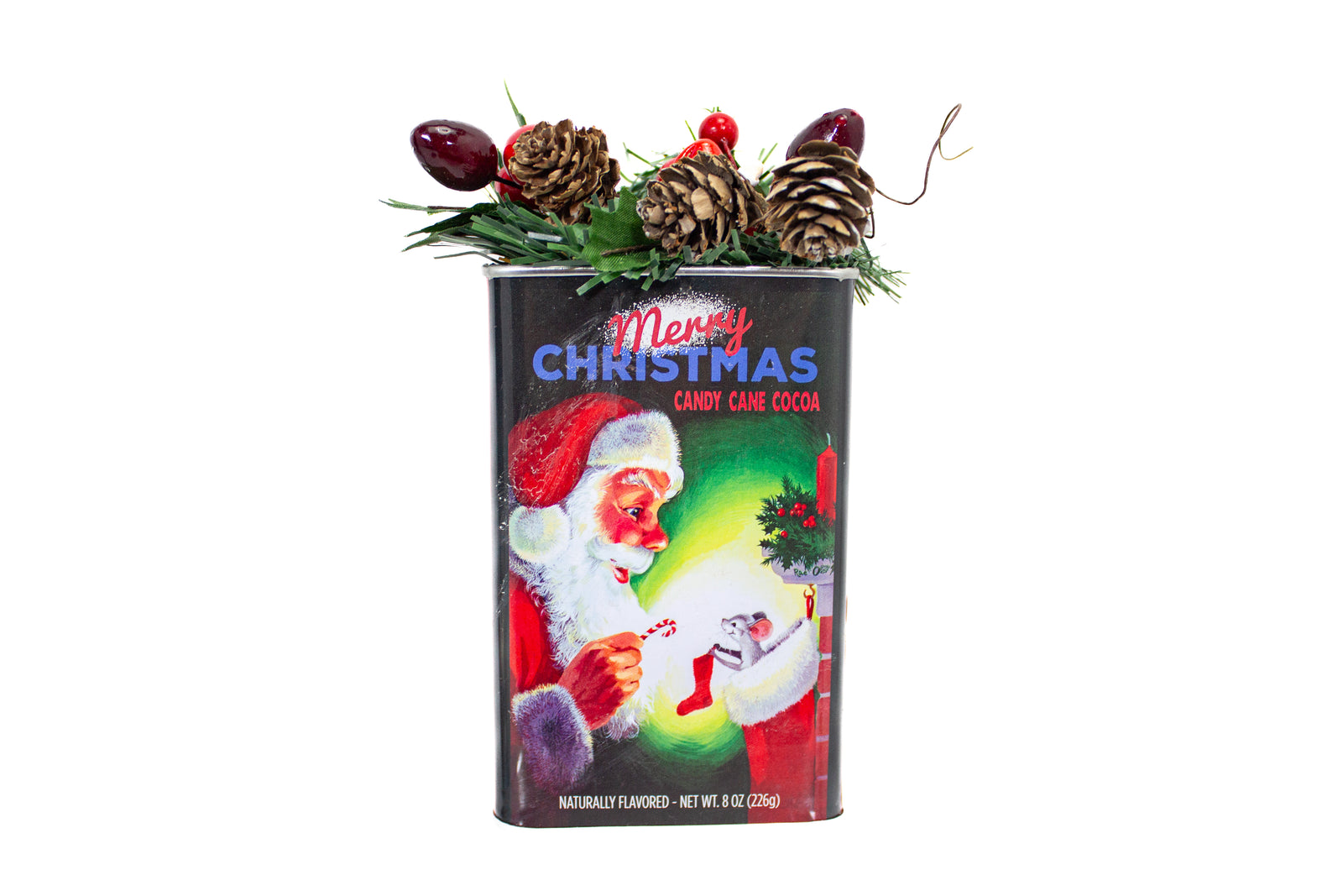 Vintage Santa Cocoa Can