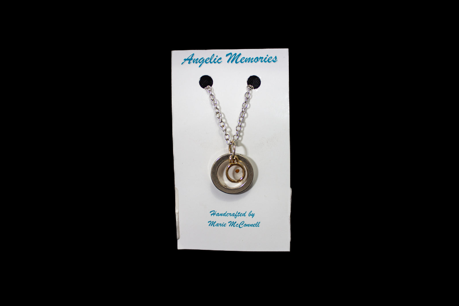 Round Circle Necklace w/ Mustard Seed