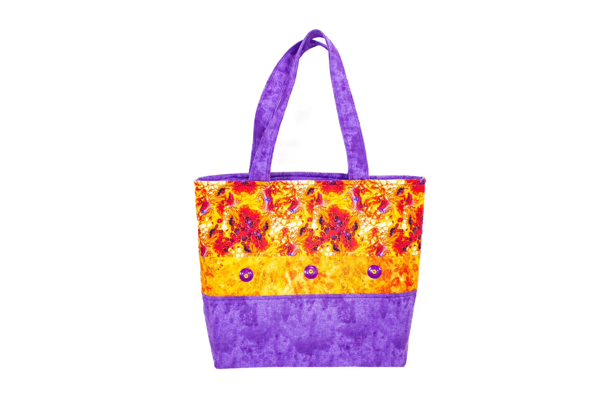 Tote Bag-Purple/Orange Swirl