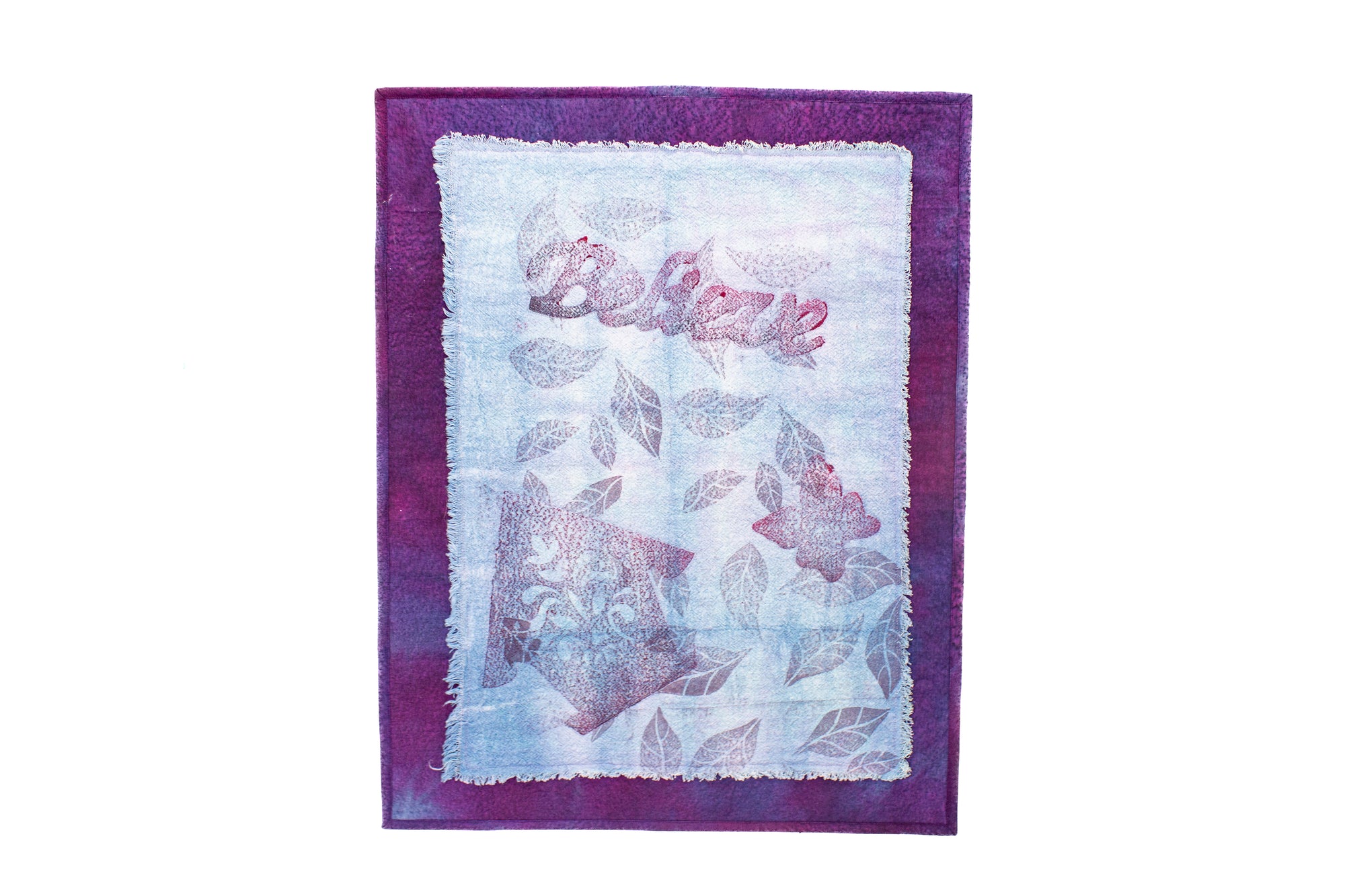 "Believe" Fiber Wall Hanging (Blue/Purple)