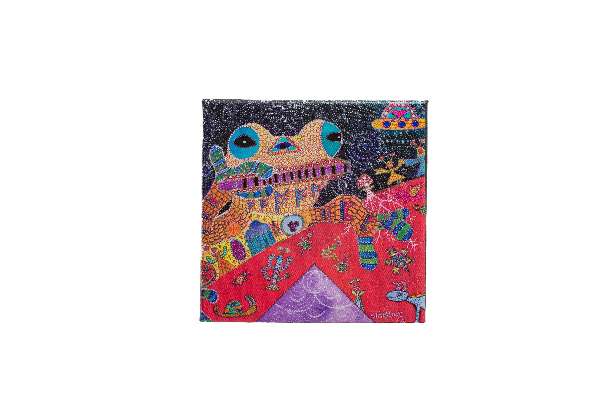 Harmonica Frog on Canvas (Various Sizes)