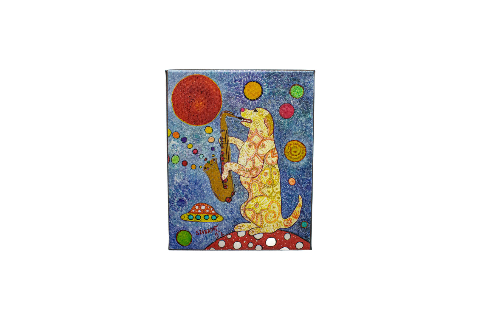 Saxophone Playing Dog on Canvas (Various Sizes)