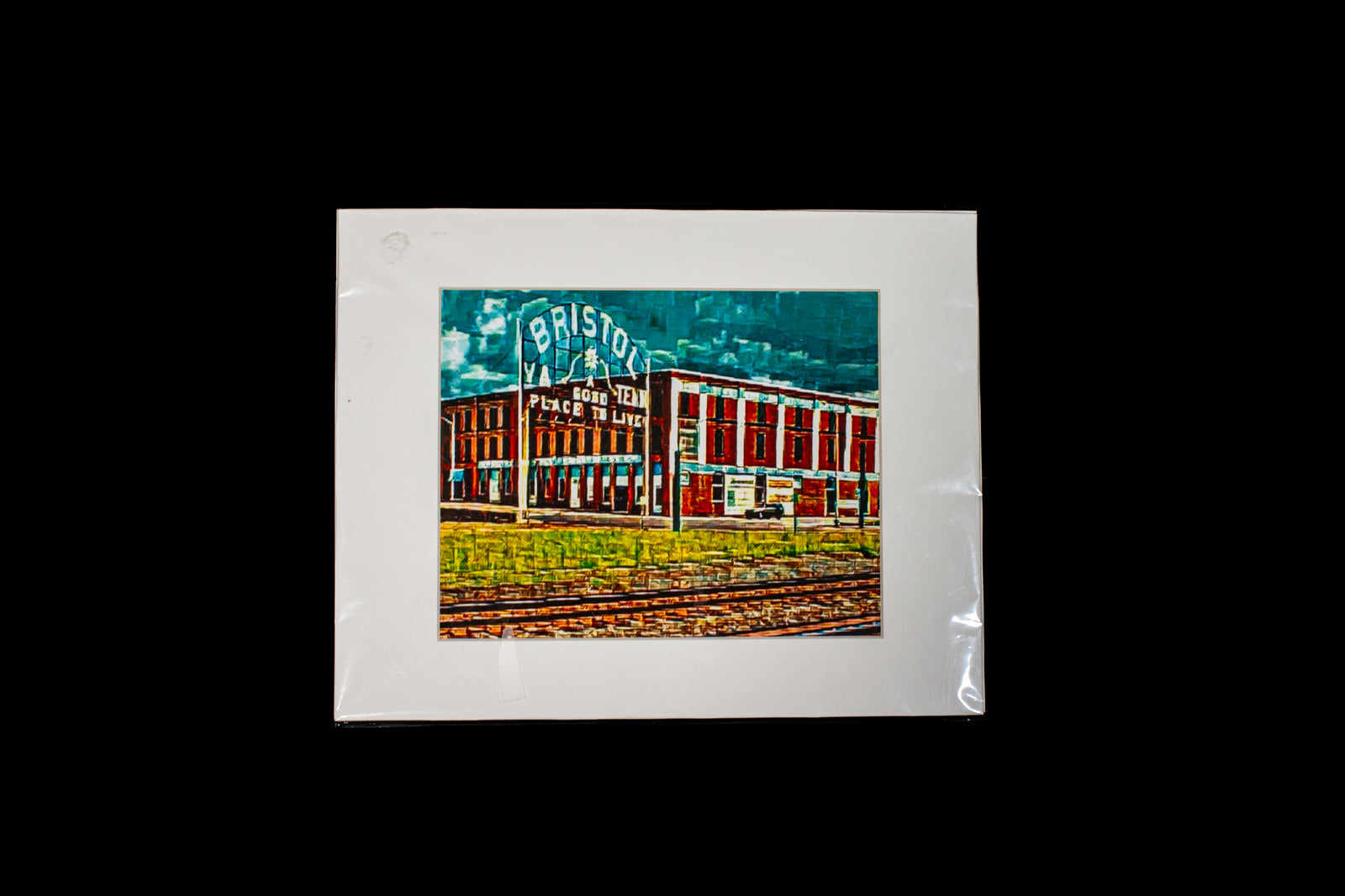 Matted Bristol Sign Brown/Green