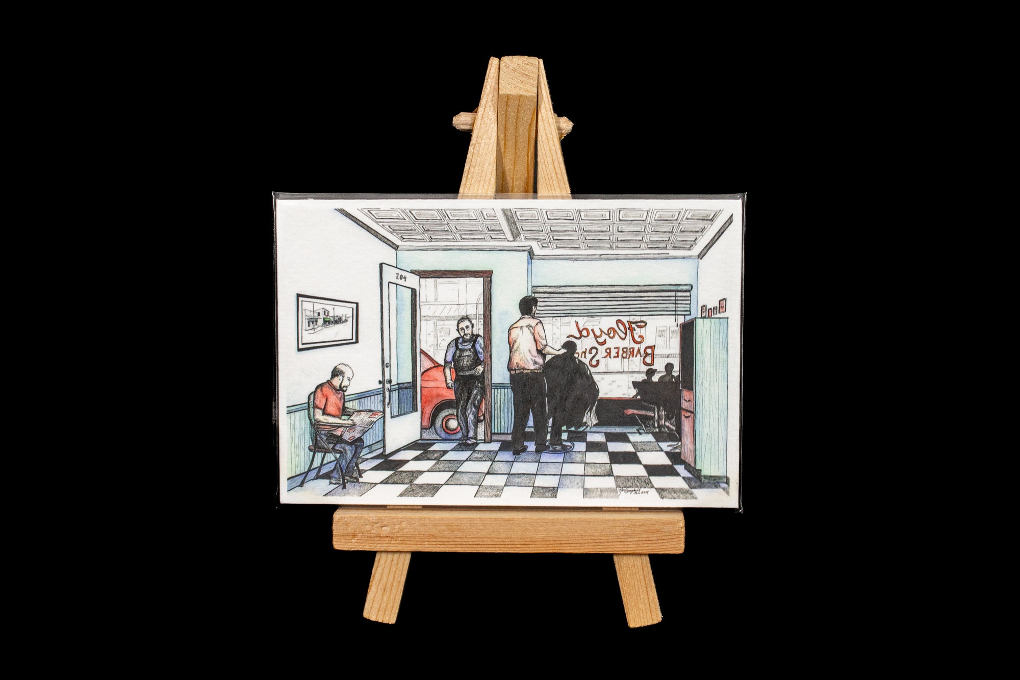 Mini Signed Print w/Easel (Various)