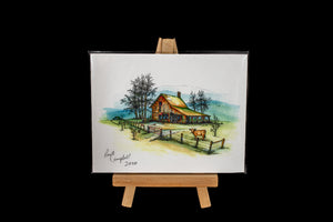 Mini Signed Print w/Easel (Various)