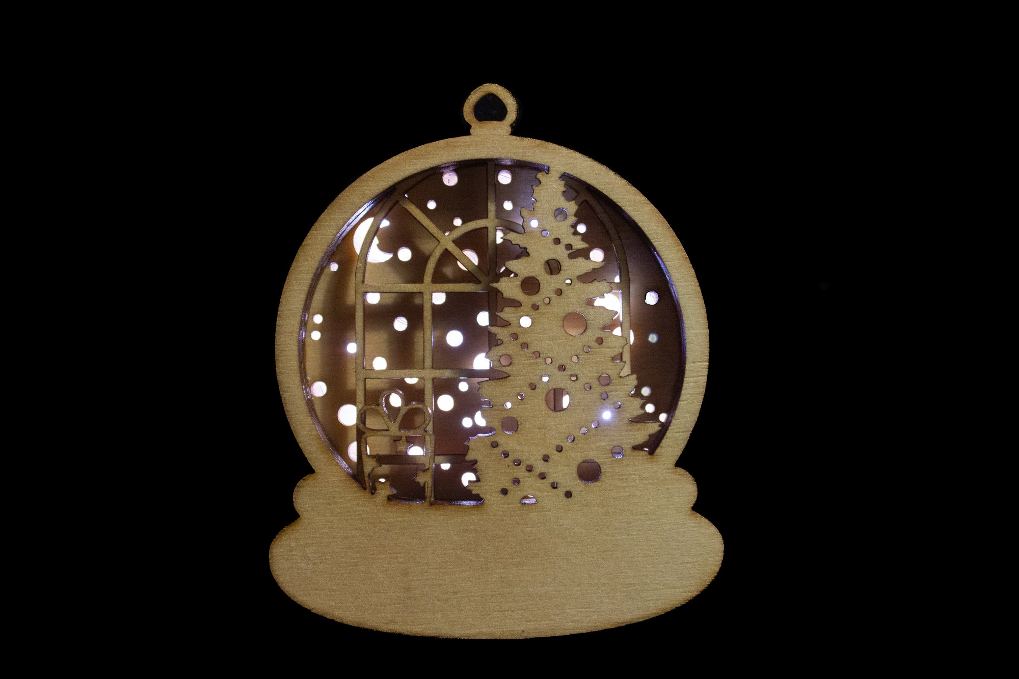 Wooden Light Up Ornaments (Various Styles & Sizes)