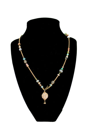 Collage Druzi Focal Necklace