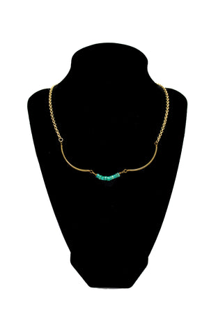Turquoise / Gold / Brass Necklace