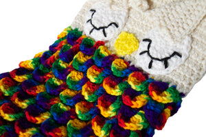 Crocheted Owl Cocoon with Matching Hat