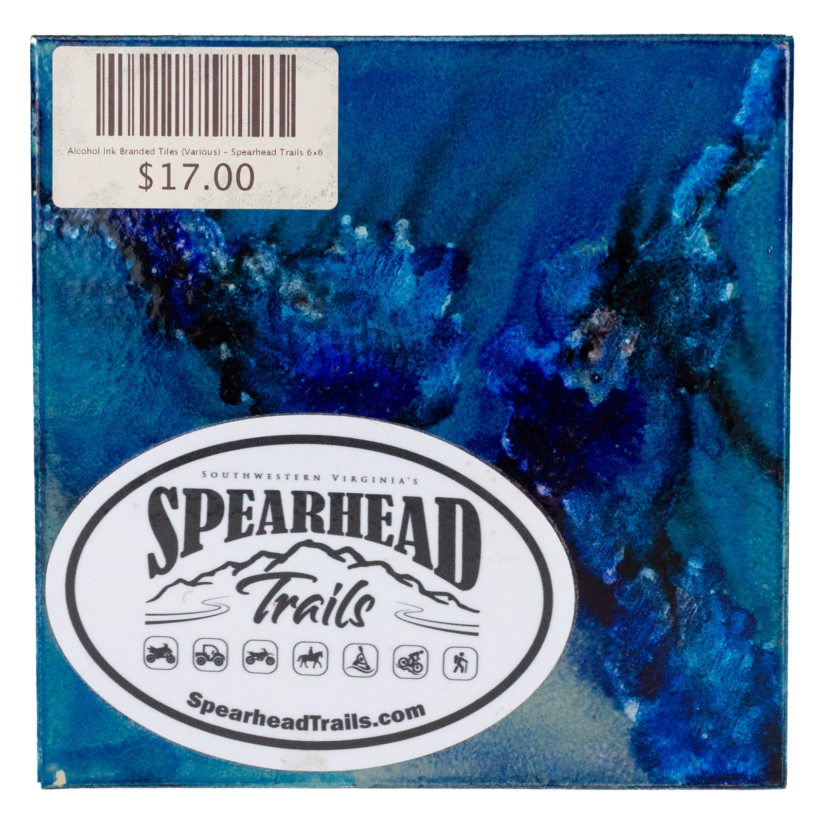 Alcohol Ink Branded Tiles (Various) - Spearhead Trails 6x6