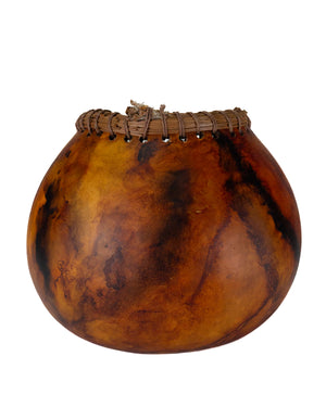 Flat Cut Gourd Bowl w/Pine Needles