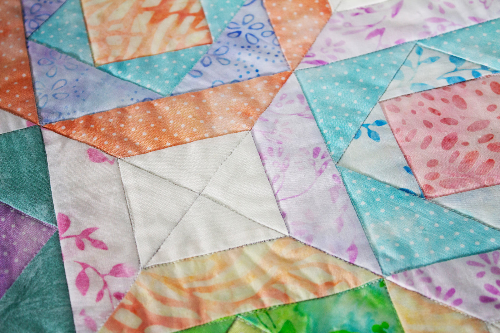 Table Runner-"Pastel Log Cabin"