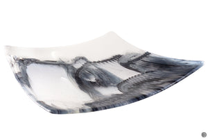 Glass 70s Graffiti Tray with Stand