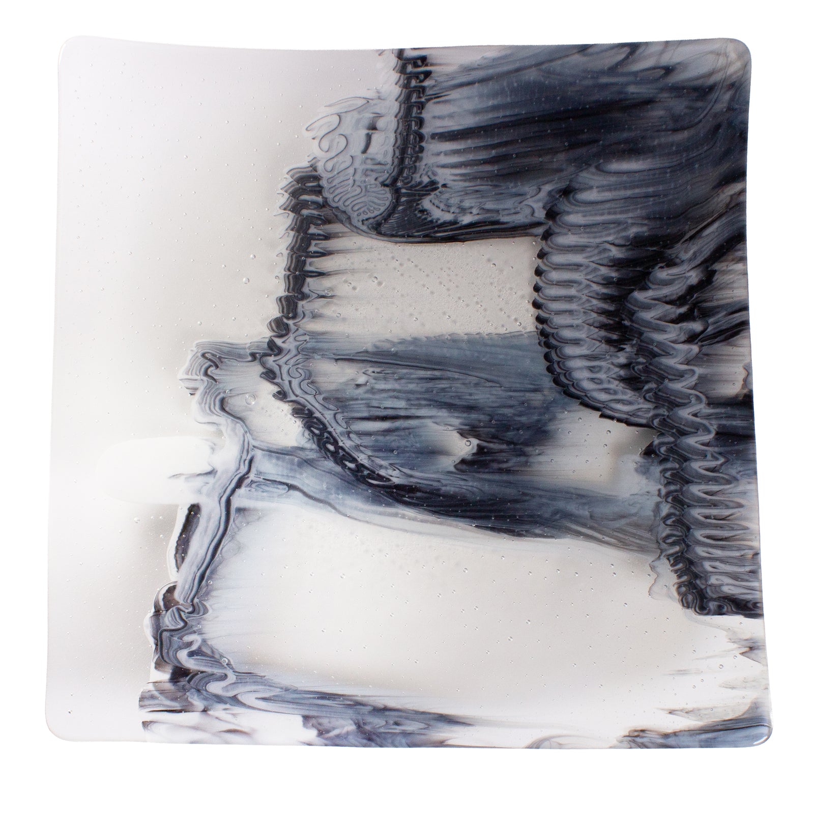 Glass 70s Graffiti Tray with Stand