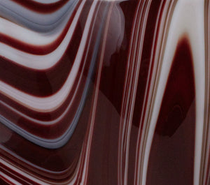 Burgundy White Vase