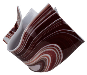 Burgundy White Vase