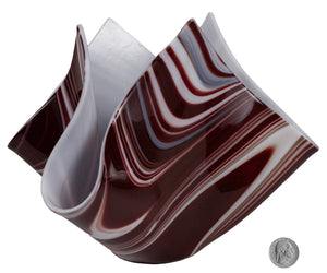 Burgundy White Vase