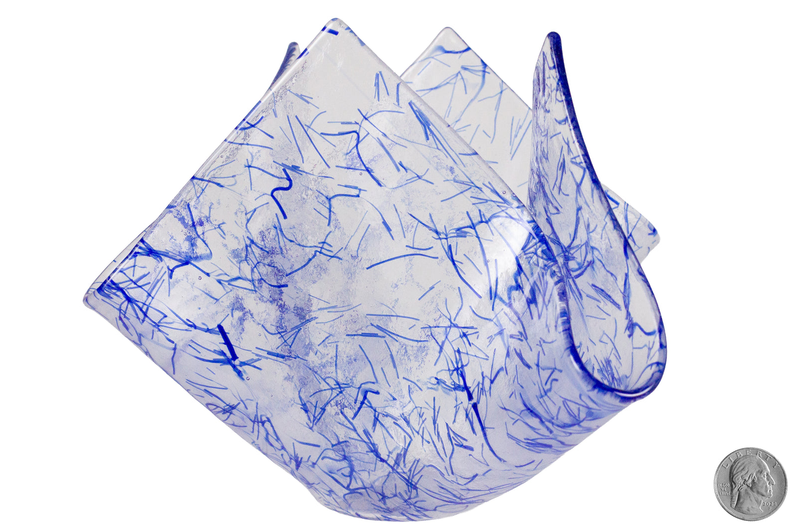 Clear/Blue Vase