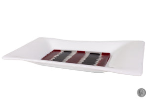 Glass Dish (Red/Black/Clear)