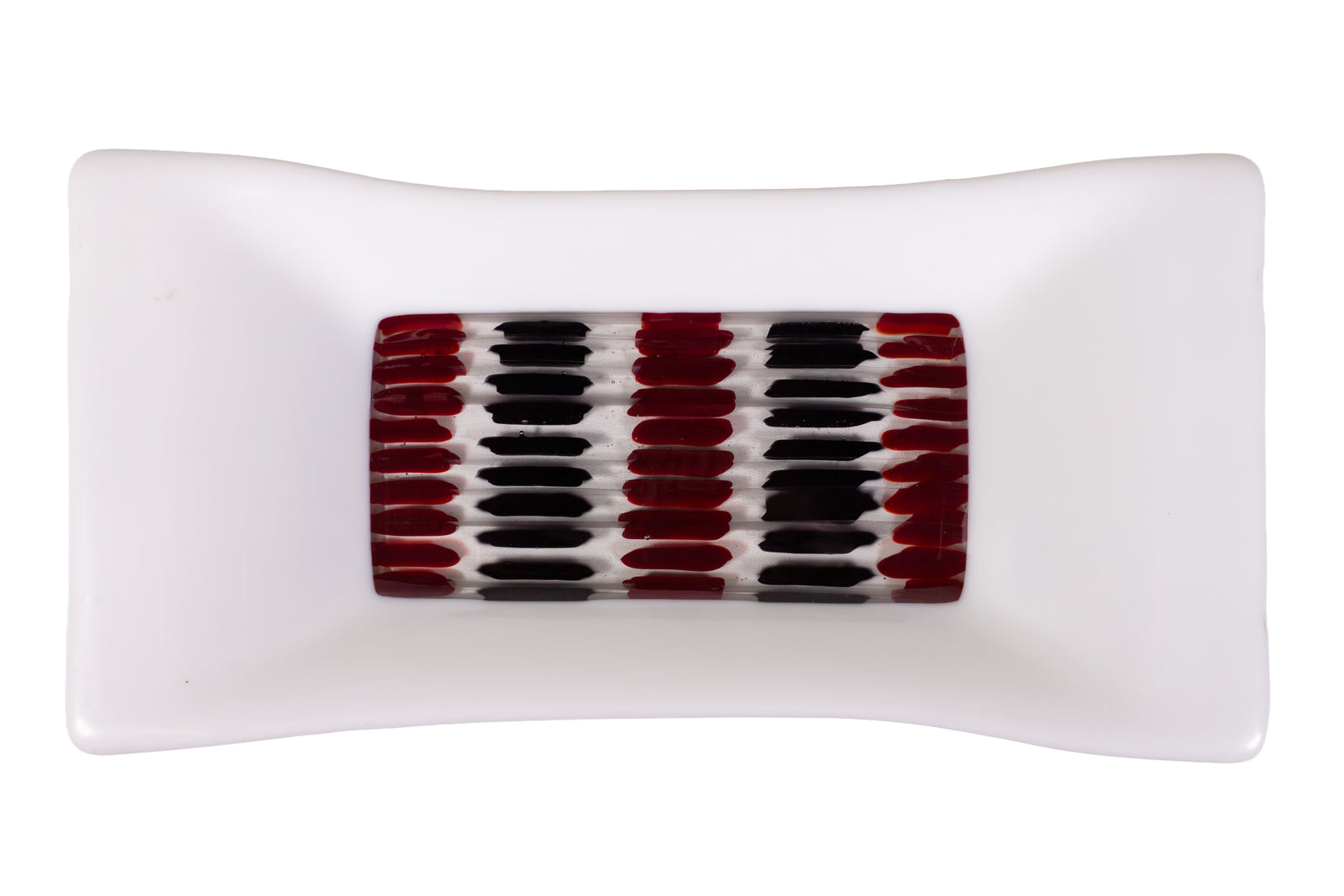 Glass Dish (Red/Black/Clear)