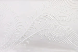 Glass Peacock Tray (Clear)
