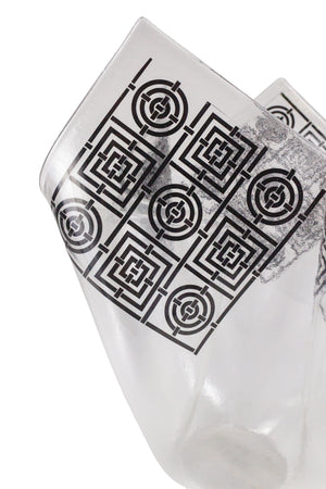 XL Glass Vase Clear w/squares