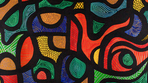 Color Collective - 24"x48" Acrylic Abstract Painting on Wrapped Canvas