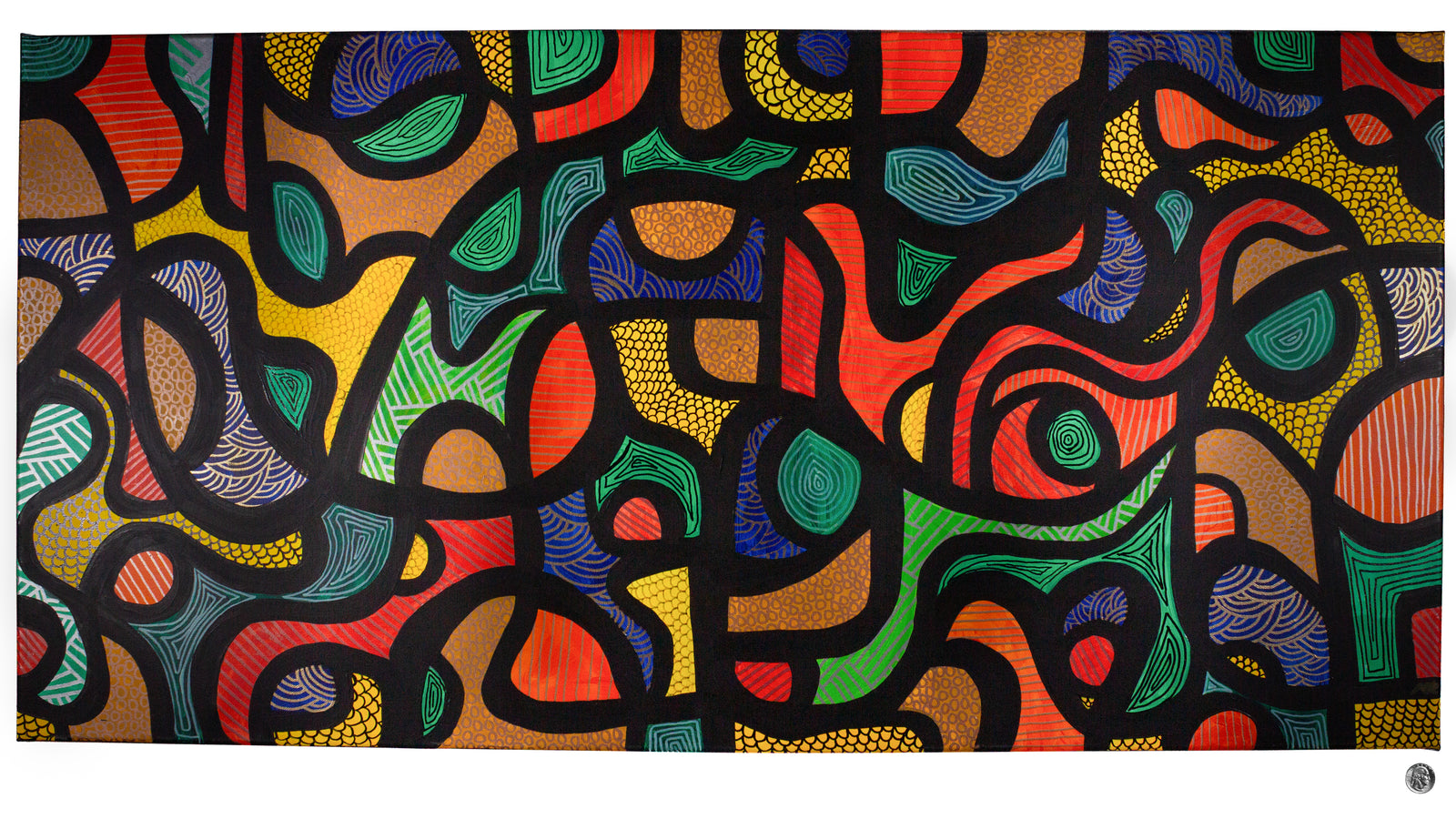 Color Collective - 24"x48" Acrylic Abstract Painting on Wrapped Canvas
