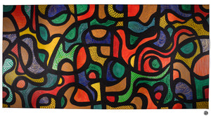 Color Collective - 24"x48" Acrylic Abstract Painting on Wrapped Canvas