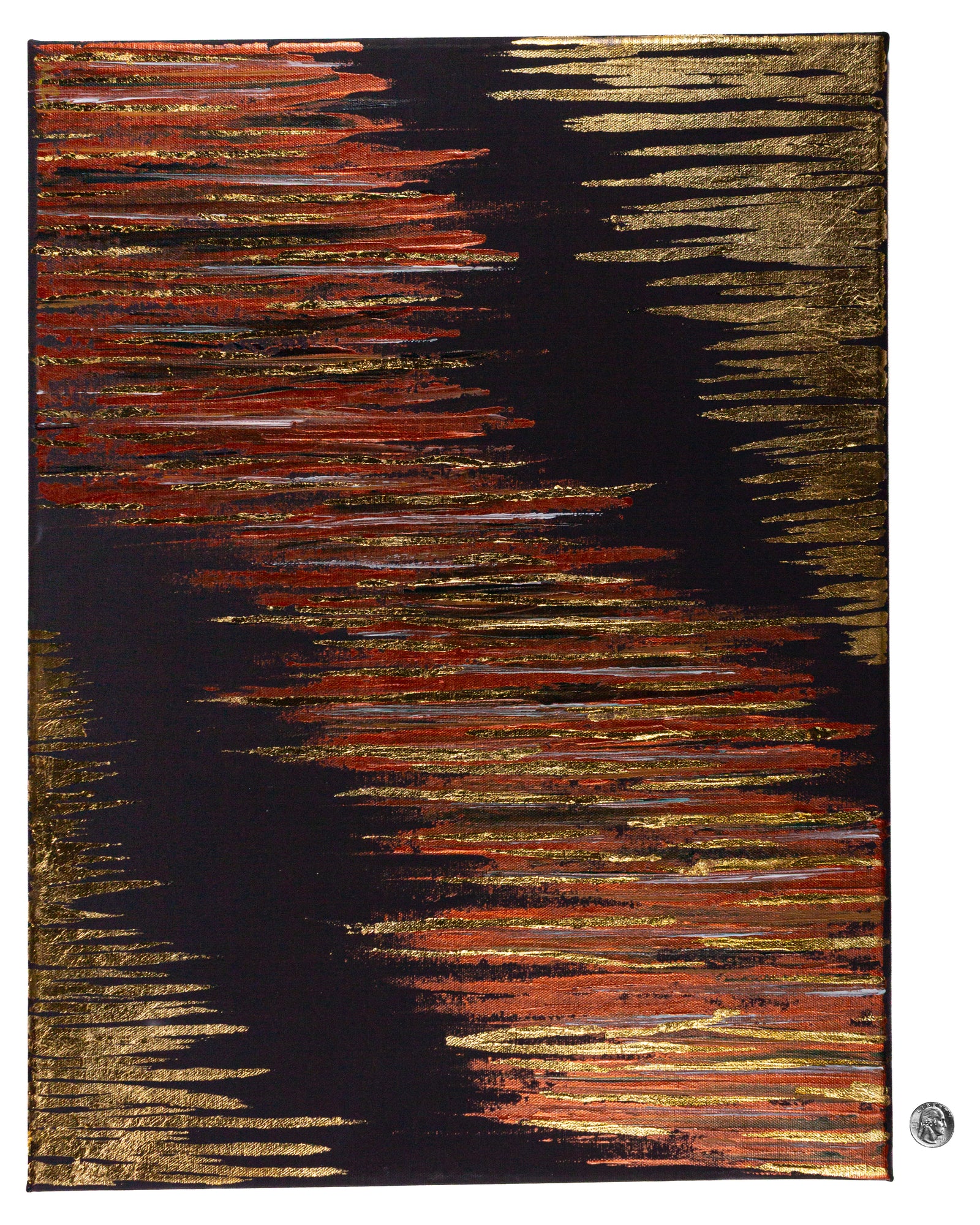 Red & Gold 18"x24" - acrylic on wrapped canvas