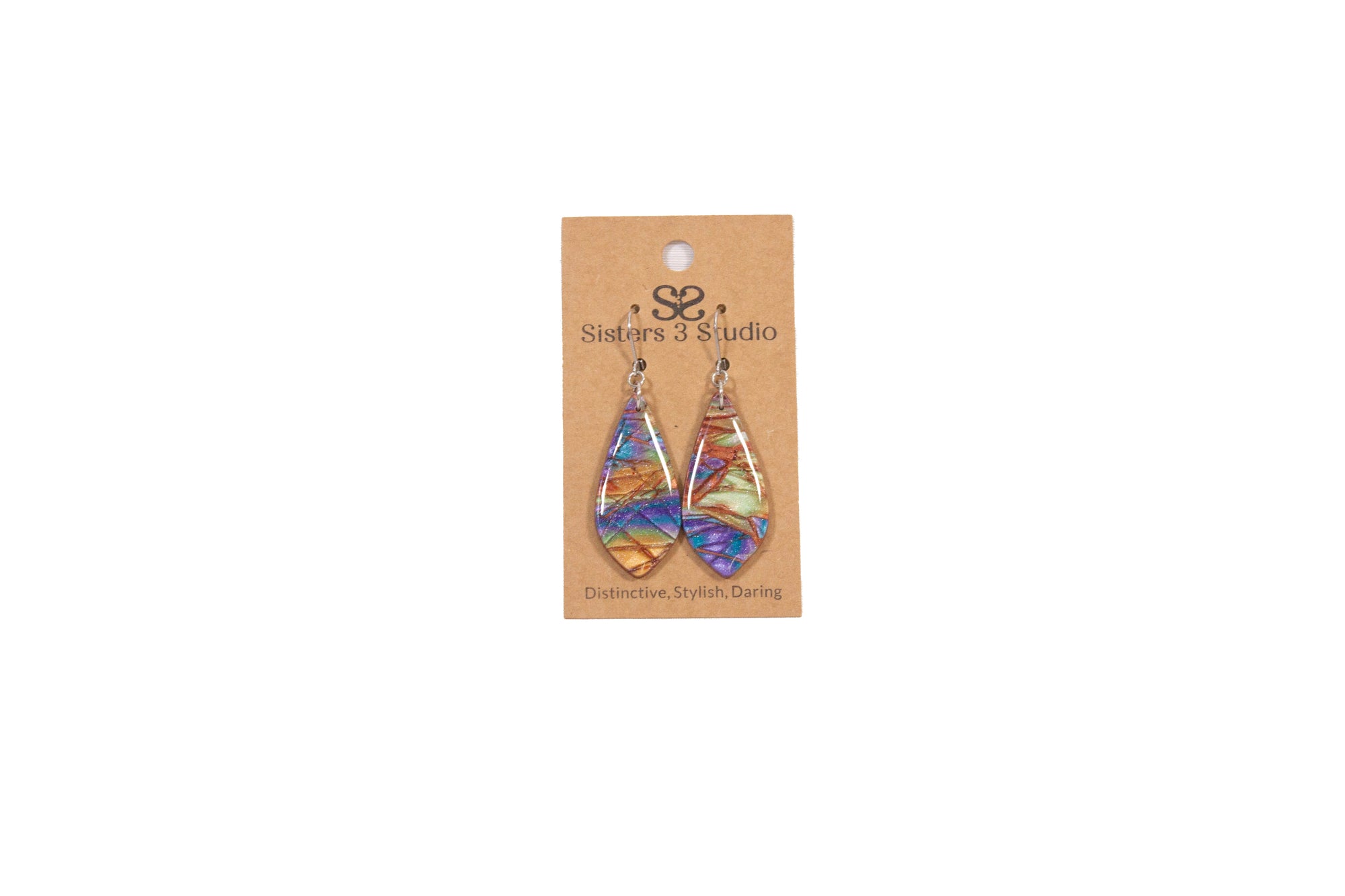 Labradorite Stone Polymer Clay Jewelry