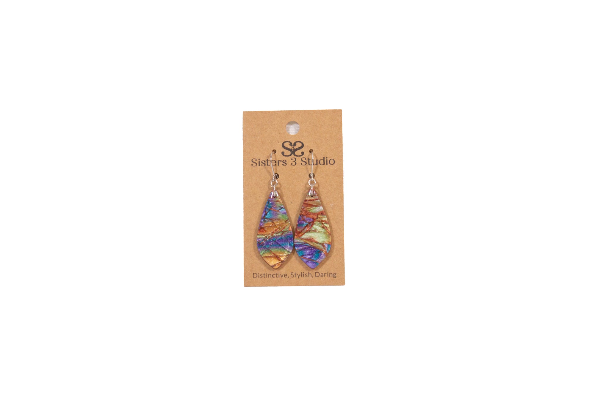 Labradorite Stone Polymer Clay Jewelry