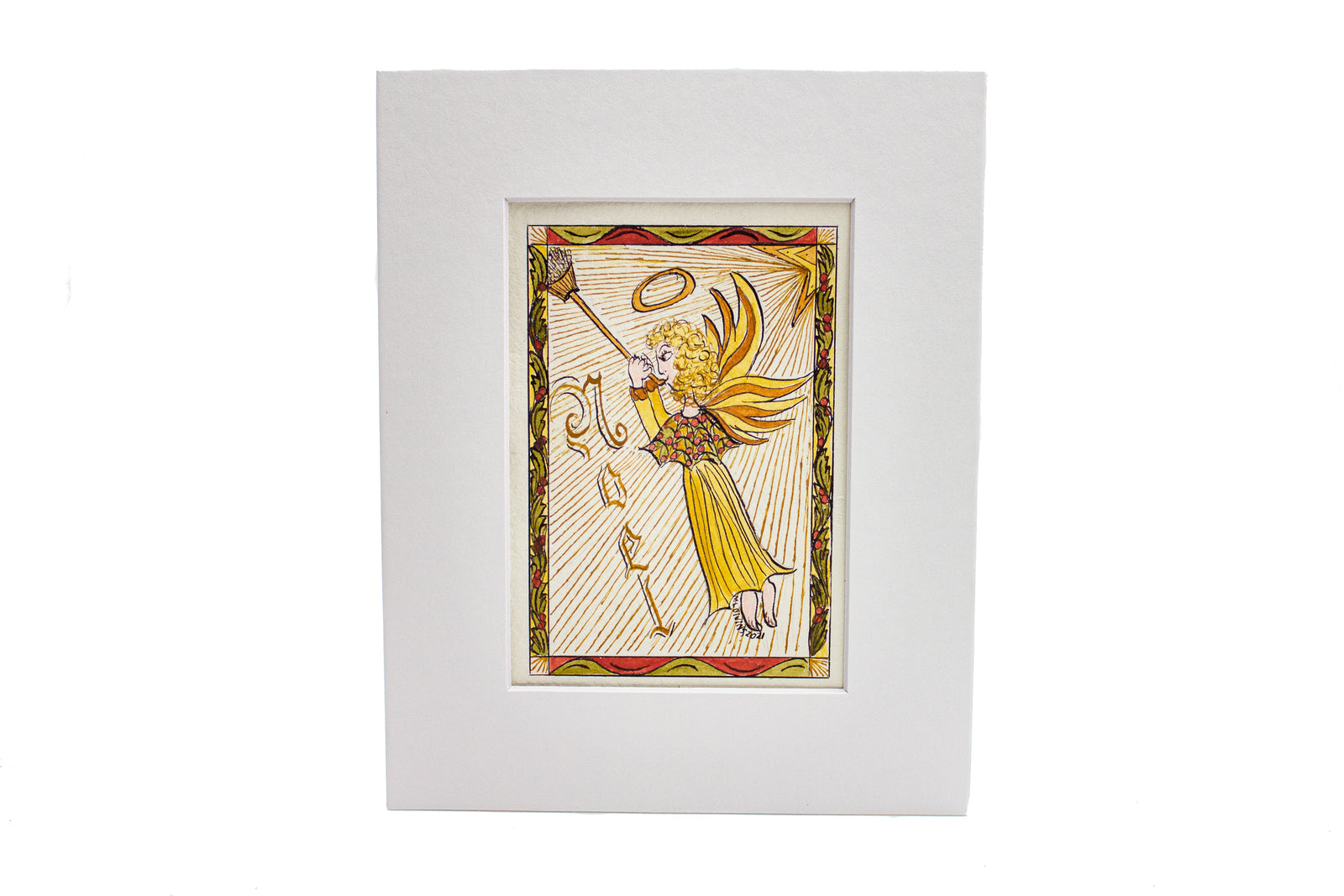 Fraktur Noel 4x6 Original