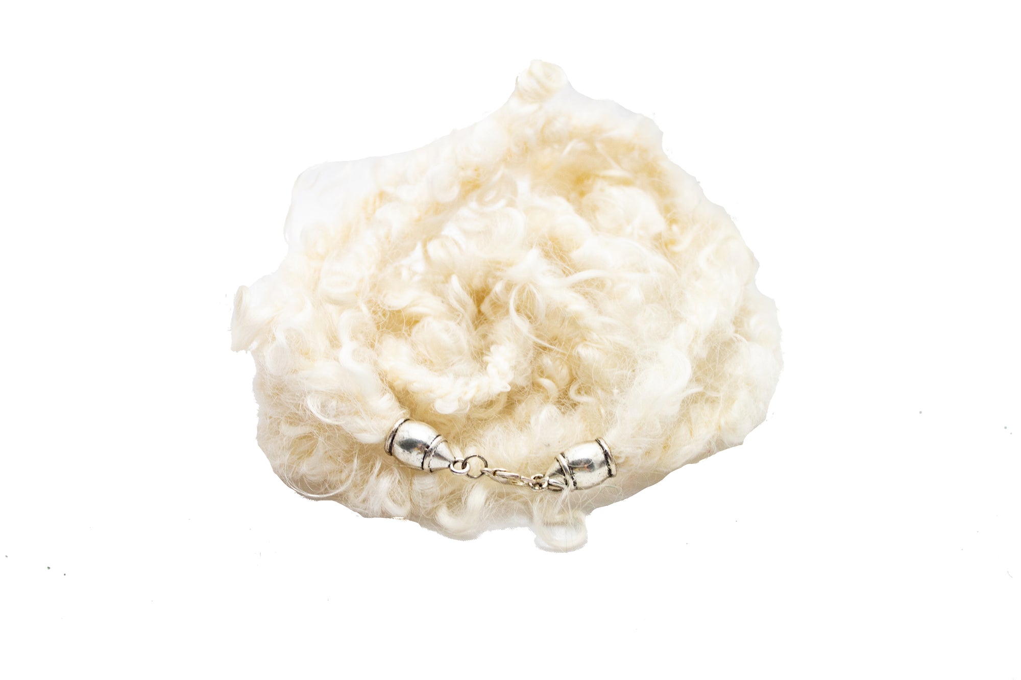 White 2 Strand Wool Necklace