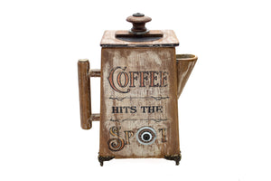 Vintage 'Steampunk' Wooden Coffee Pot