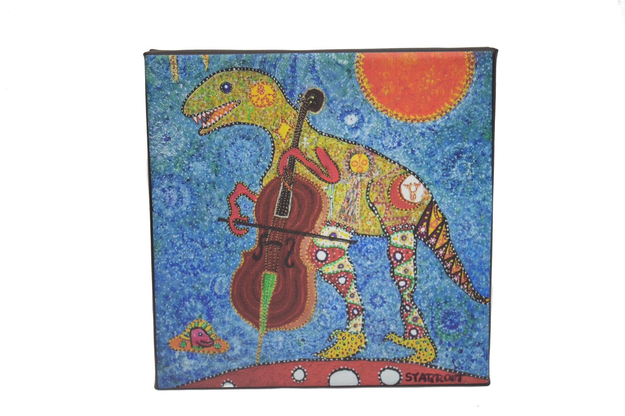Dino Playing Cello  (8x12)